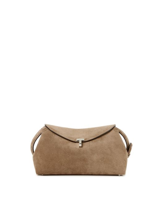 Sac à main en cuir suédé T-Lock Totême  en coloris Natural