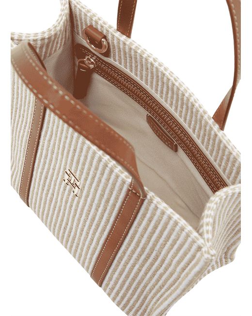 Sac cabas tressé Tommy Hilfiger en coloris Pink