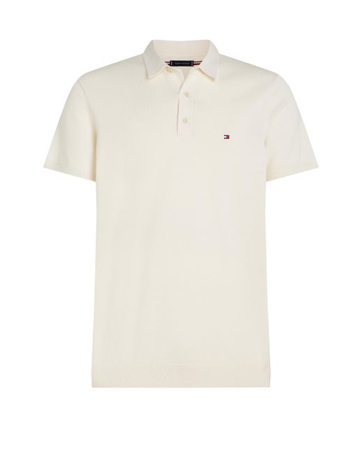 Polo rayé en coton Tommy Hilfiger pour homme en coloris White