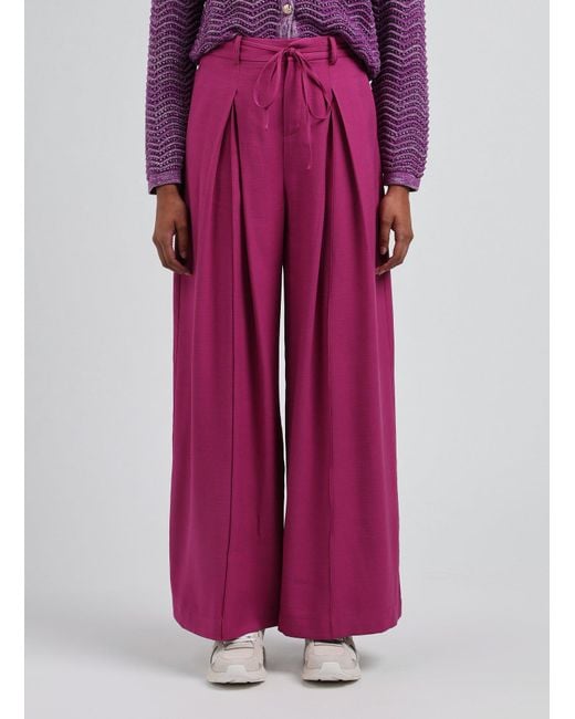Pantalon large à plis Julio Suncoo en coloris Pink
