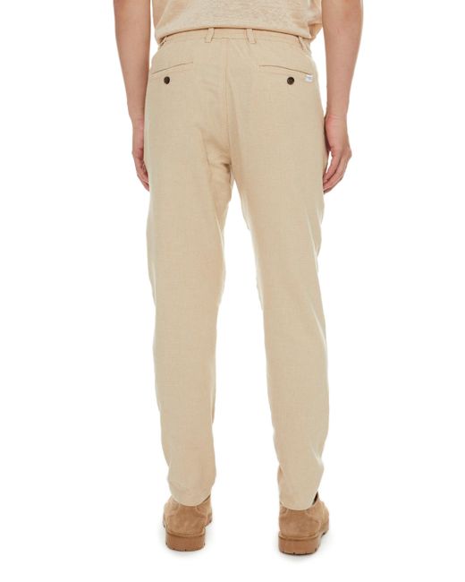 Pantalon en coton et lin SELECTED pour homme en coloris Natural