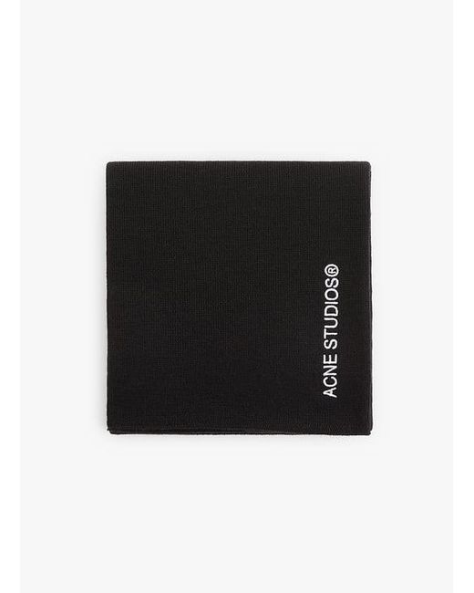 Echarpe Logo Acne pour homme en coloris Black
