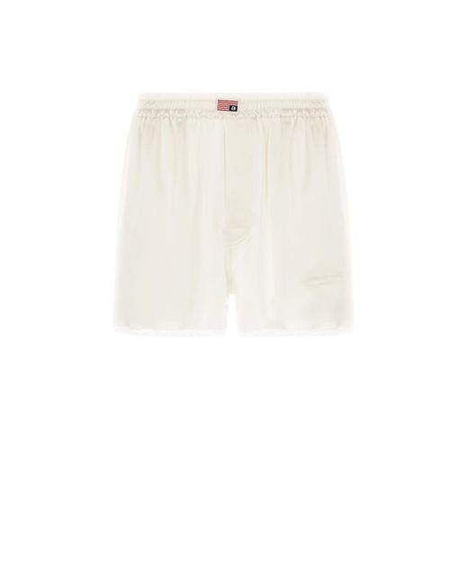 Alexander Wang Lace-trim Mini Shorts in White | Lyst UK