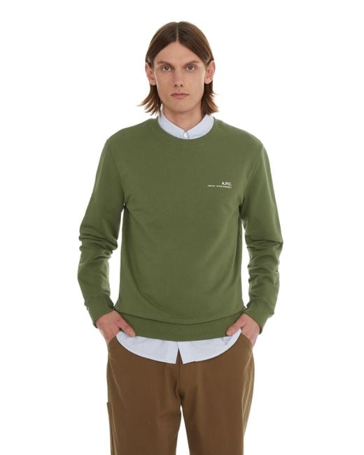 Sweatshirt Item en jersey de coton A.P.C. pour homme en coloris Green