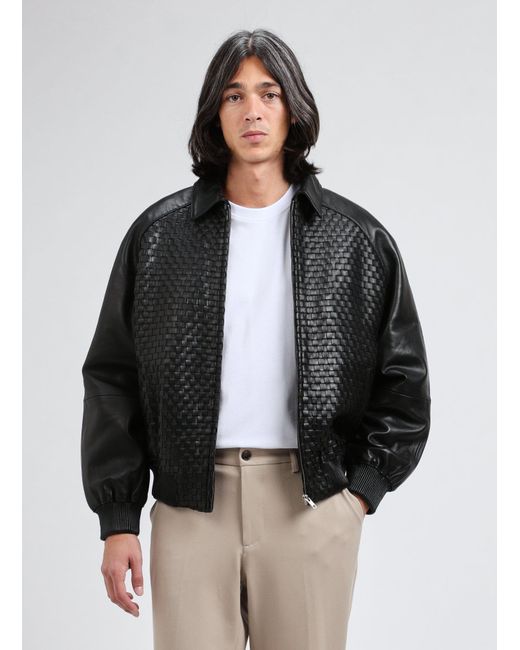 Blouson en cuir d'agneau Arte' pour homme en coloris Black