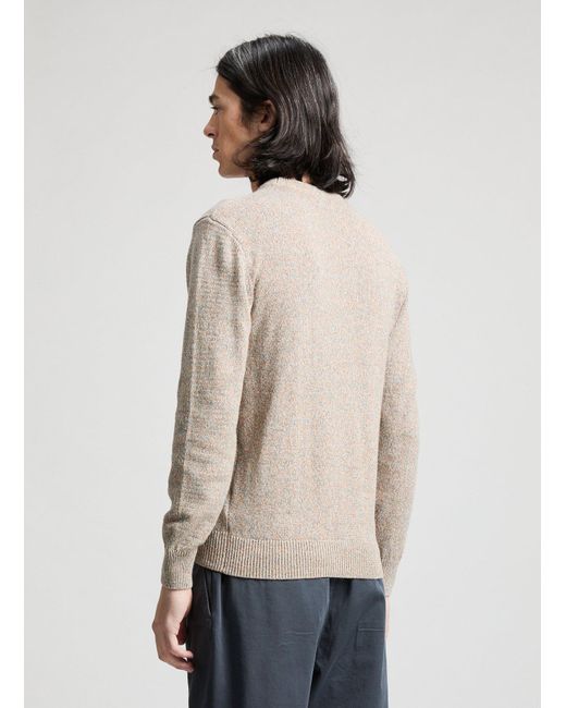 Pull col rond en coton Guess pour homme en coloris Natural