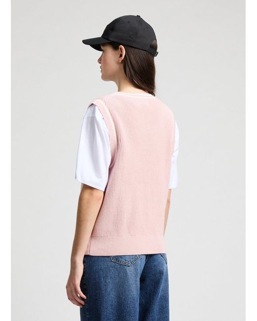Pull sans manches en coton Guess en coloris Blue