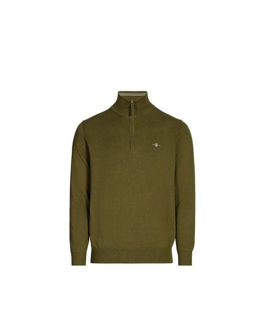 Pull À Col Zippé Gant pour homme en coloris Green