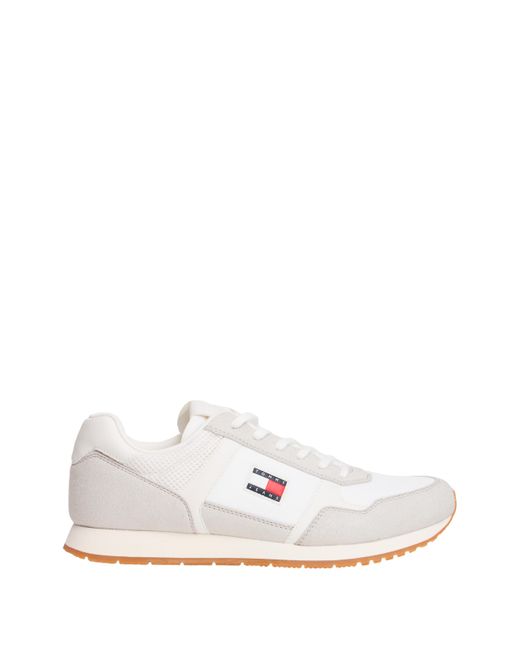 Baskets multitextures Tommy Hilfiger pour homme en coloris White