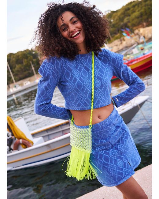 Jupe En Jacquard Monogramme Koche en coloris Blue