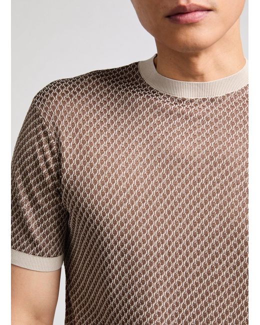 Pull à motif Emporio Armani pour homme en coloris Natural