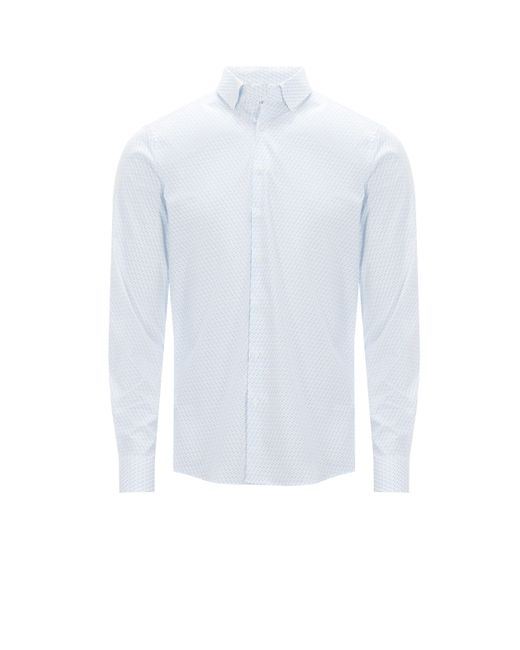 Chemise en popeline à motif Calvin Klein pour homme en coloris White