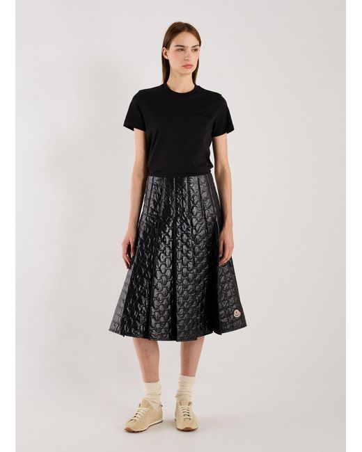 T-shirt en coton Moncler en coloris Black