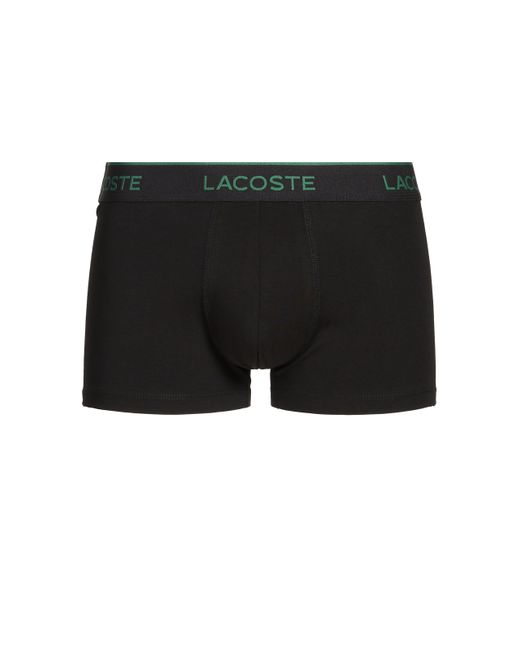 Lot de 3 boxers en coton mélangé Lacoste pour homme en coloris Black