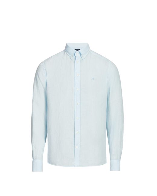 Chemise en lin Hackett pour homme en coloris Blue