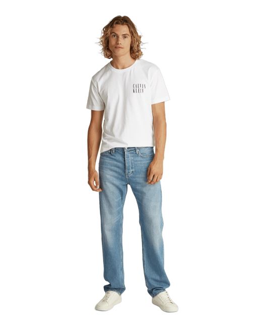 Jean droit Calvin Klein pour homme en coloris Blue