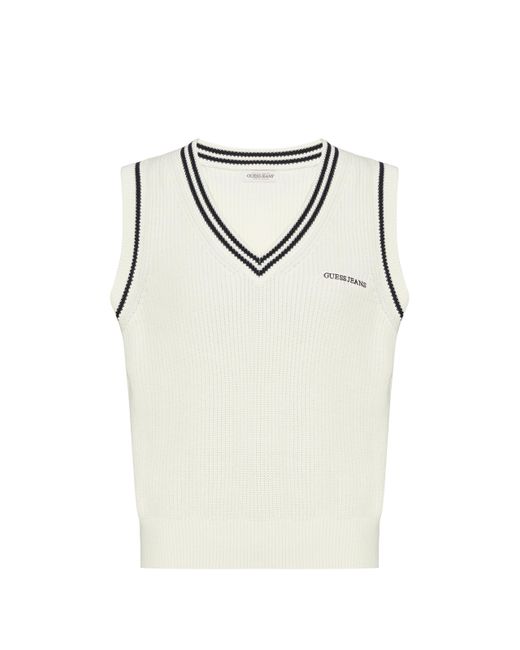 Pull sans manches en coton Guess en coloris Gray