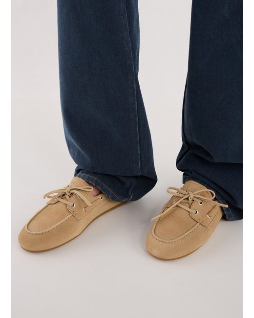 Mocassins en cuir suédé Miu Miu en coloris White