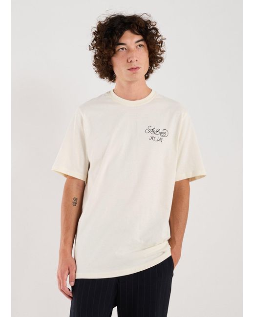 T-shirt à imprimé en coton Les Deux pour homme en coloris White
