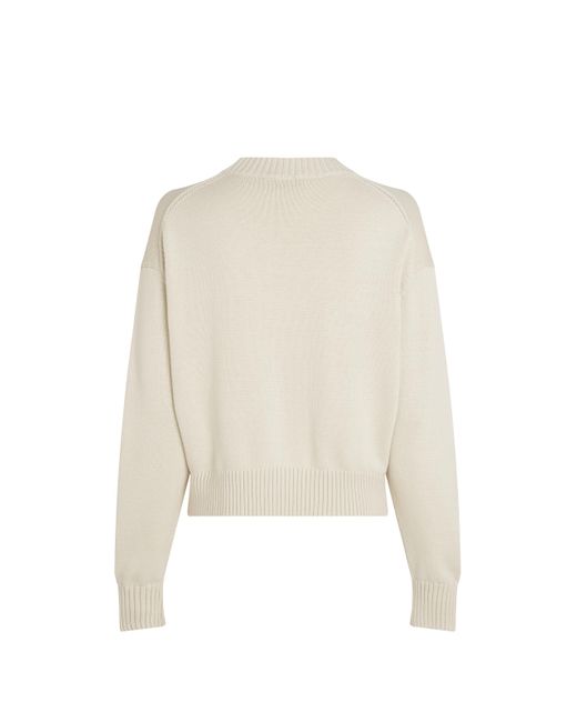 Pull col rond Calvin Klein en coloris Natural