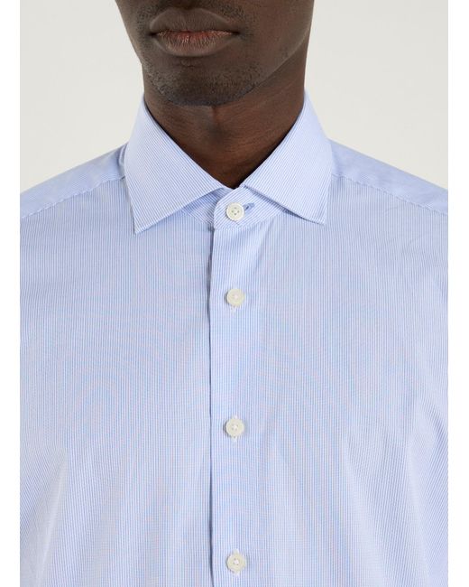 Chemise à rayures en coton Hackett pour homme en coloris Blue