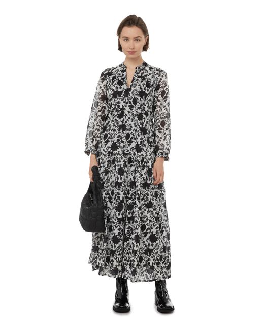 Robe longue à imprimé en coton | AU PRINTEMPS PARIS en coloris Noir | Lyst