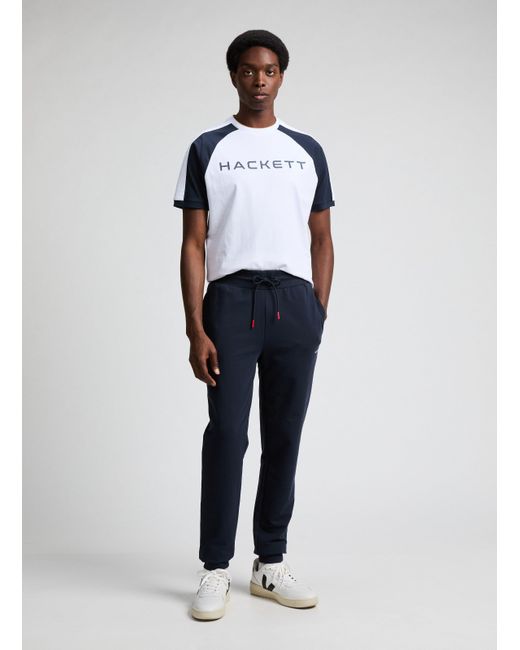 T-shirt à logo en coton Hackett pour homme en coloris Blue