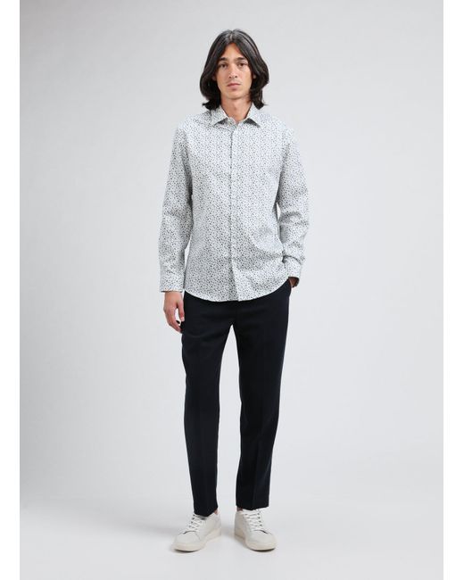 Pantalon droit en laine mélangée SELECTED pour homme en coloris Black