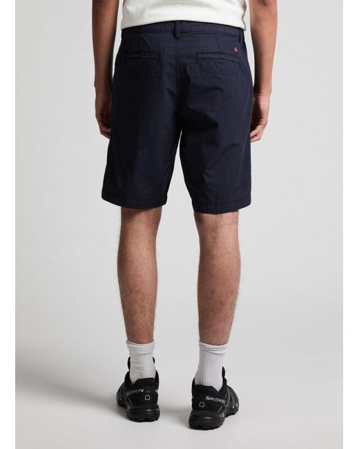 Short en coton Napapijri pour homme en coloris Blue