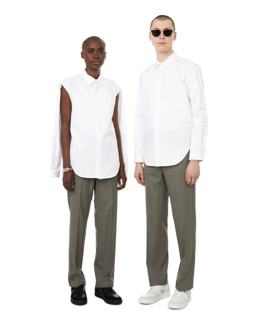 Dion Lee White Shirt With Detachable Sleeves for men