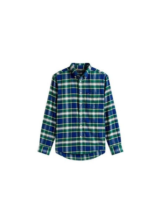 Chemise À Carreaux En Coton Tommy Hilfiger pour homme en coloris Blue