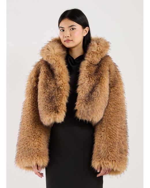 Veste col montant en fourrure ROTATE BIRGER CHRISTENSEN en coloris Natural