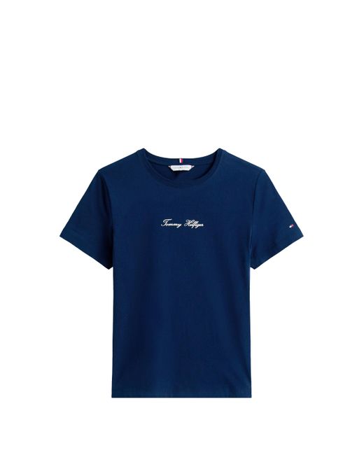 T-shirt à logo en coton Tommy Hilfiger en coloris Blue