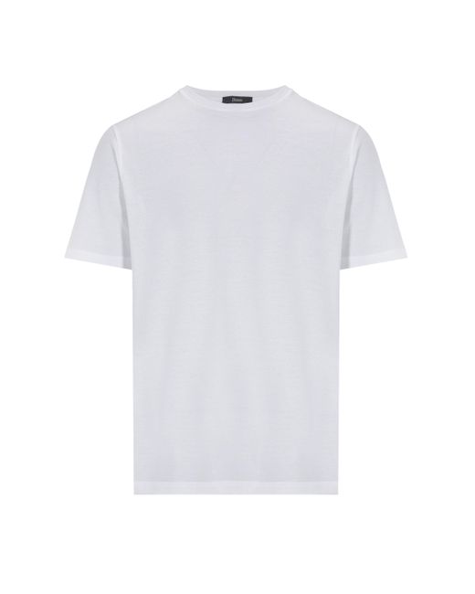 T-shirt en coton Herno pour homme en coloris White