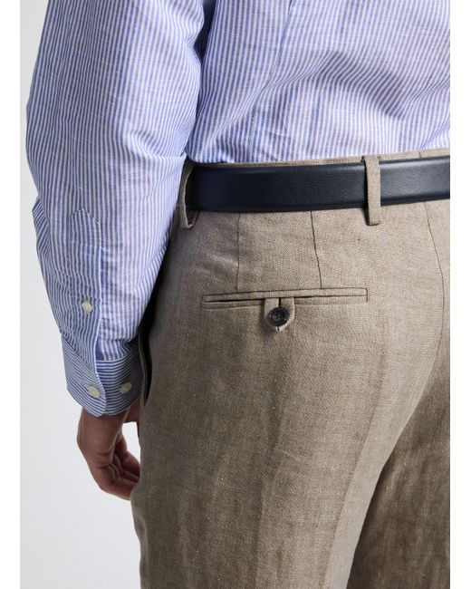 Pantalon de costume en lin Hackett pour homme en coloris Natural