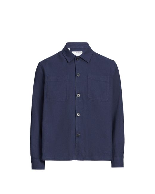 Chemise en coton et lin SELECTED pour homme en coloris Blue