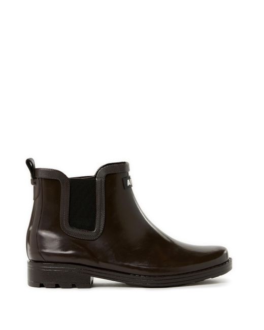 Bottines de pluie crantées Aigle en coloris Brown