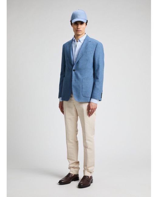 Veste de tailleur droite en coton Hackett pour homme en coloris Blue