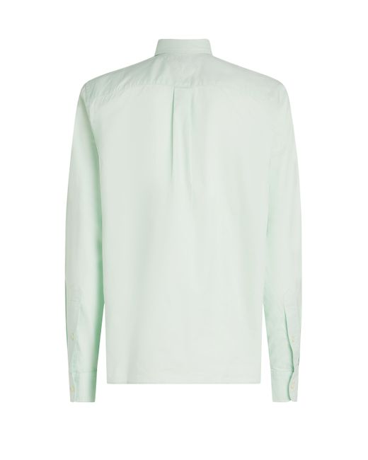 Chemise unie en coton Tommy Hilfiger pour homme en coloris Green