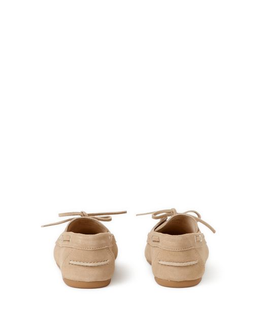 Mocassins en cuir suédé Miu Miu en coloris White