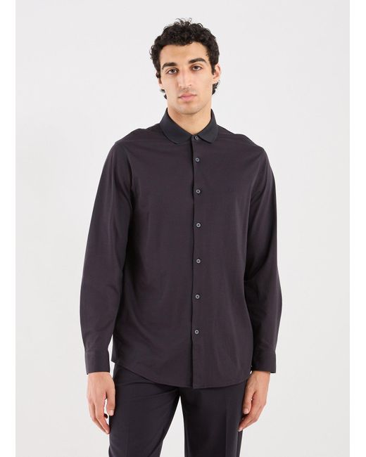 Chemise droit en coton ARMANI EXCHANGE pour homme en coloris Blue