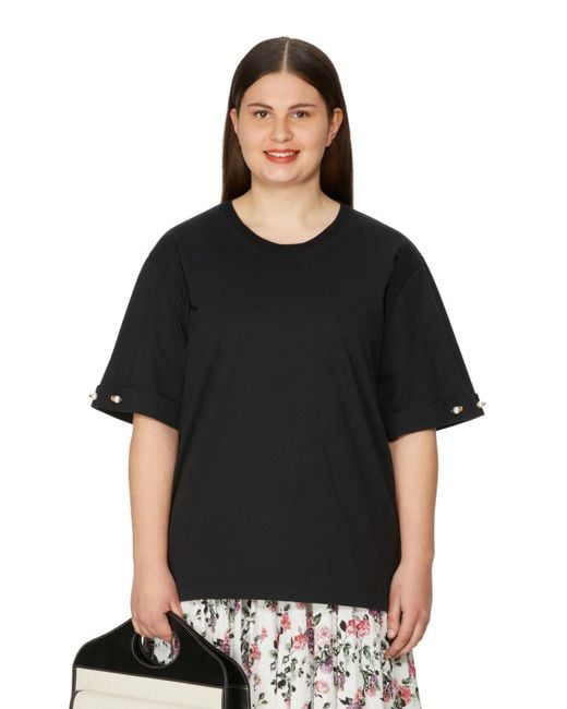 Mother Of Pearl Black Charlie Organic Cotton T-shirt