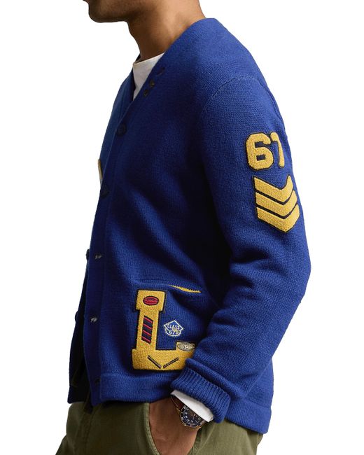 Cardigan en coton Polo Ralph Lauren pour homme en coloris Blue