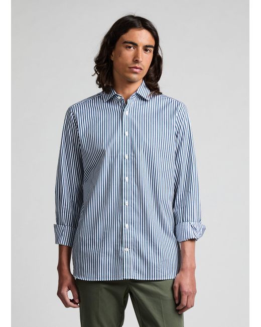 Chemise rayée en coton Hackett pour homme en coloris Blue