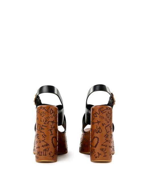 Sandales compensées Maxime Chloé en coloris Brown