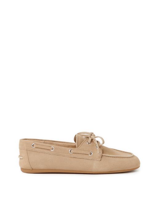 Mocassins en cuir suédé Miu Miu en coloris White