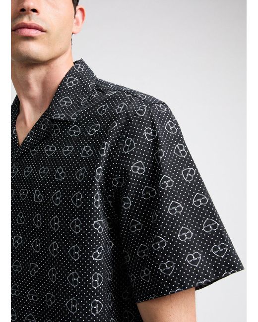 Chemise imprimée en coton Carhartt pour homme en coloris Black