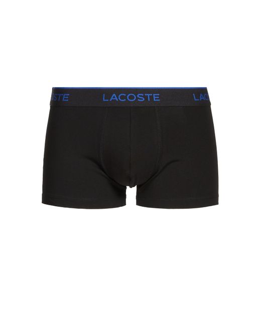 Lot de 3 boxers en coton mélangé Lacoste pour homme en coloris Black