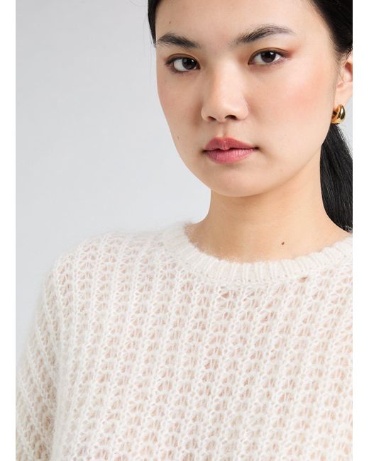 Pull en maille Totême  en coloris White