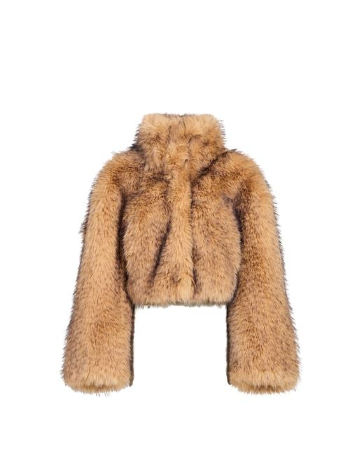 Veste col montant en fourrure ROTATE BIRGER CHRISTENSEN en coloris Natural
